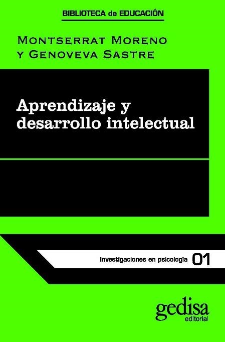 APRENDIZAJE Y DESARROLLO INTELECTUAL | 9788474320923 | MORENO, M. | Llibreria Aqualata | Comprar libros en catalán y castellano online | Comprar libros Igualada