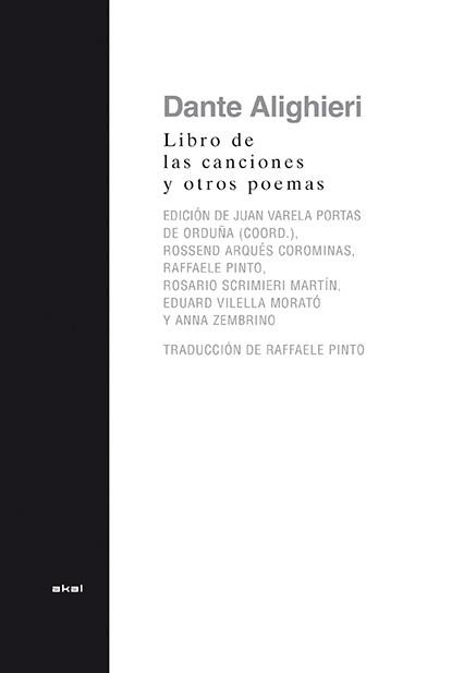 LIBRO DE LAS CANCIONES Y OTROS POEMAS, EL | 9788446039518 | ALIGHIERI, DANTE | Llibreria Aqualata | Comprar libros en catalán y castellano online | Comprar libros Igualada