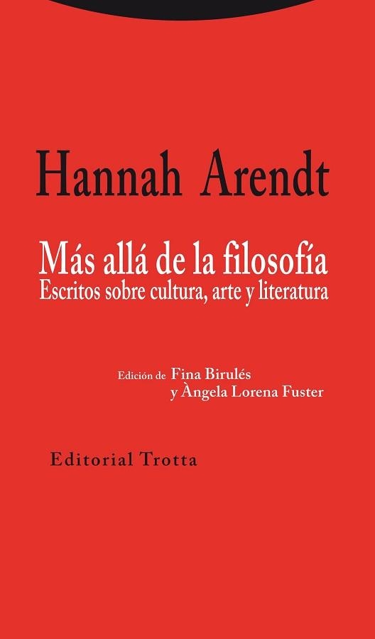 MÁS ALLÁ DE LA FILOSOFÍA | 9788498795318 | ARENDT, HANNAH | Llibreria Aqualata | Comprar libros en catalán y castellano online | Comprar libros Igualada