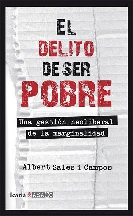 DELITO DE SER POBRE, EL | 9788498885675 | SALES I CAMPOS, ALBERT | Llibreria Aqualata | Comprar libros en catalán y castellano online | Comprar libros Igualada