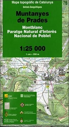 76 MUNTANYES DE PRADES 1:25.000 -ICC | 9788439391517 | Llibreria Aqualata | Comprar llibres en català i castellà online | Comprar llibres Igualada