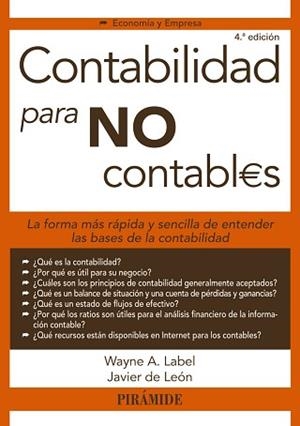 CONTABILIDAD PARA NO CONTABLES | 9788436832860 | WAYNE, LABEL | Llibreria Aqualata | Comprar llibres en català i castellà online | Comprar llibres Igualada