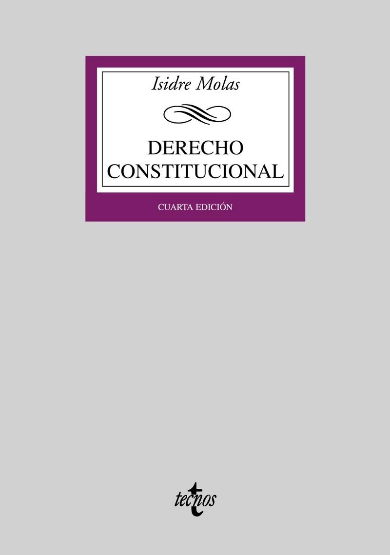 DERECHO CONSTITUCIONAL | 9788430947324 | MOLAS, ISIDRE | Llibreria Aqualata | Comprar libros en catalán y castellano online | Comprar libros Igualada