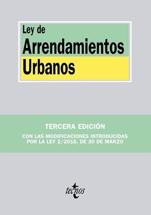 LEY DE ARRENDAMIENTOS URBANOS | 9788430965854 | EDITORIAL TECNOS | Llibreria Aqualata | Comprar libros en catalán y castellano online | Comprar libros Igualada