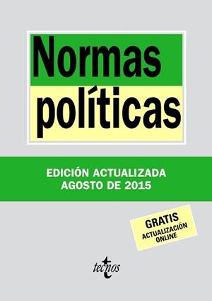 NORMAS POLÍTICAS. EDICIÓN 2015 | 9788430966097 | EDITORIAL TECNOS | Llibreria Aqualata | Comprar libros en catalán y castellano online | Comprar libros Igualada
