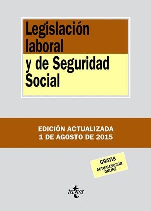 LEGISLACIÓN LABORAL Y DE SEGURIDAD SOCIAL. AGOSTO 2015 | 9788430966110 | Llibreria Aqualata | Comprar libros en catalán y castellano online | Comprar libros Igualada