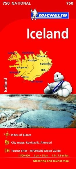 MAPA ISLANDIA  NATIONAL 750 (ESCALA 1:500 000) | 9782067211872 | VARIOS AUTORES | Llibreria Aqualata | Comprar llibres en català i castellà online | Comprar llibres Igualada