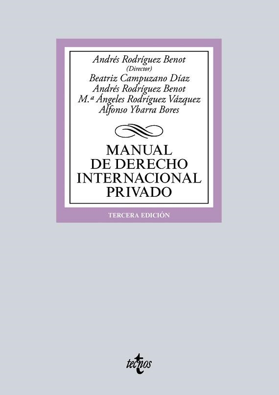 MANUAL DE DERECHO INTERNACIONAL PRIVADO - EDICIÓN 2016 | 9788430969746 | RODRÍGUEZ BENOT, ANDRÉS / CAMPUZANO DÍAZ, BEATRIZ / RODRÍGUEZ VÁZQUEZ, Mª ÁNGELES / YBARRA BORES, AL | Llibreria Aqualata | Comprar libros en catalán y castellano online | Comprar libros Igualada