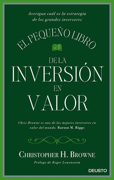 PEQUEÑO LIBRO DE LA INVERSIÓN EN VALOR, EL | 9788423425693 | BROWNE, CHRISTOPHER H.  | Llibreria Aqualata | Comprar libros en catalán y castellano online | Comprar libros Igualada