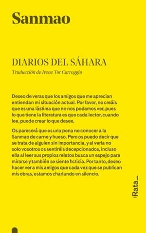 DIARIOS DEL SÁHARA | 9788494489174 | SANMAO | Llibreria Aqualata | Comprar libros en catalán y castellano online | Comprar libros Igualada