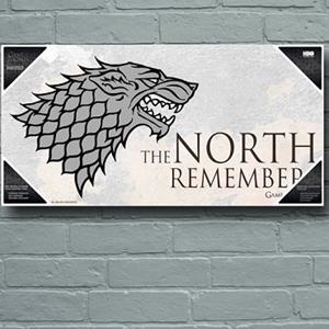 POSTER DE VIDRE JUEGO DE TRONSO THE NORTH REMEMBERS | 8436546891956 | Llibreria Aqualata | Comprar libros en catalán y castellano online | Comprar libros Igualada