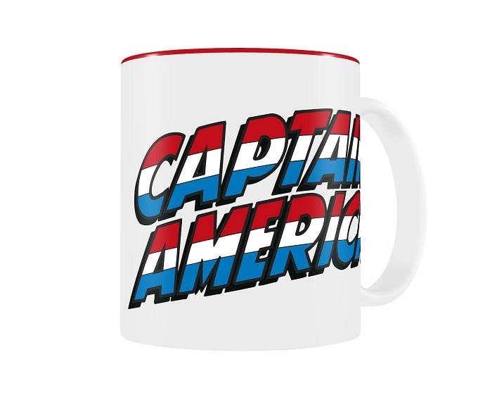 TASSA LOGO CAPITAN AMERICA BLANCA-ROJA CERAMICA  | 8435450202308 | Llibreria Aqualata | Comprar libros en catalán y castellano online | Comprar libros Igualada