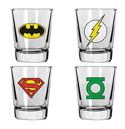 SET 4 MINI VASOS LOGOS DC COMICS | 8435450201967 | Llibreria Aqualata | Comprar libros en catalán y castellano online | Comprar libros Igualada
