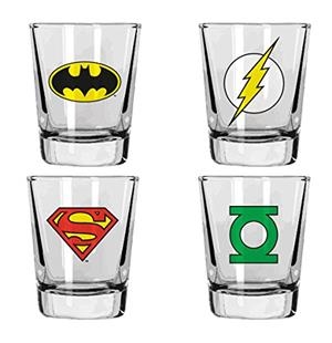 SET 4 MINI VASOS LOGOS DC COMICS | 8435450201967 | Llibreria Aqualata | Comprar libros en catalán y castellano online | Comprar libros Igualada