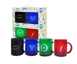 SET 4 TASSES VIDRE COLORES TRANSPARENTS DC | 8436546892168 | Llibreria Aqualata | Comprar llibres en català i castellà online | Comprar llibres Igualada