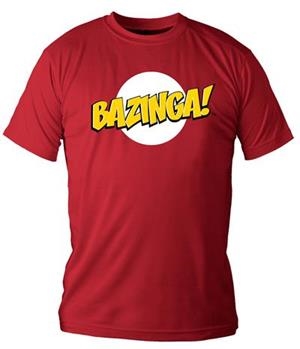 CAMISETA THE BIG BANG THEORY LOGO BAZINGA ROJA CHICO T-L | 8436546894124 | Llibreria Aqualata | Comprar libros en catalán y castellano online | Comprar libros Igualada