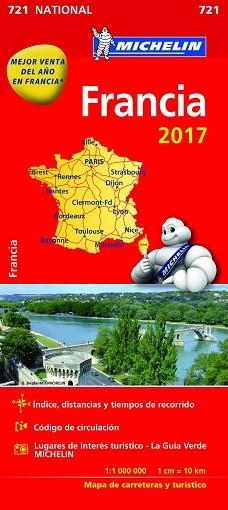 MAPA FRANCIA 1:1 000 000 (NATIONAL 721) | 9782067218659 | VARIOS AUTORES | Llibreria Aqualata | Comprar libros en catalán y castellano online | Comprar libros Igualada