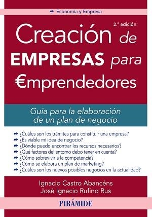 CREACIÓN DE EMPRESAS PARA EMPRENDEDORES | 9788436834109 | CASTRO ABANCÉNS, IGNACIO / RUFINO RUS, JOSÉ IGNACIO | Llibreria Aqualata | Comprar libros en catalán y castellano online | Comprar libros Igualada
