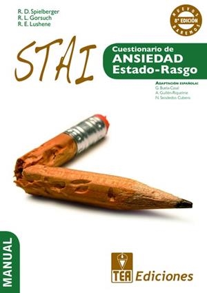 MANUAL STAI, CUESTIONARIO DE ANSIEDAD ESTADO-RASGO | 9788415262268 | SPIELBERGER, CHARLES D. / GORSUCH, R. L./LUSHENE, R. E. | Llibreria Aqualata | Comprar llibres en català i castellà online | Comprar llibres Igualada