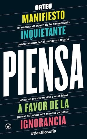 PIENSA | 9788416673353 | ORTEU, FRANCESC | Llibreria Aqualata | Comprar libros en catalán y castellano online | Comprar libros Igualada
