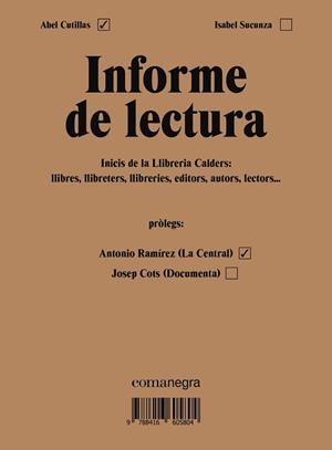 INFORME DE LECTURA | 9788416605804 | CUTILLAS ALBERICH, ABEL / SUCUNZA ALFONSO, ISABEL | Llibreria Aqualata | Comprar llibres en català i castellà online | Comprar llibres Igualada