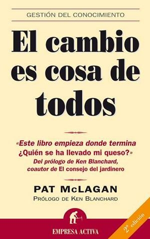 CAMBIO ES COSA DE TODOS, EL | 9788495787408 | MCLAGAN, PAT | Llibreria Aqualata | Comprar libros en catalán y castellano online | Comprar libros Igualada