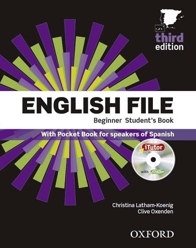 ENGLISH FILE 3RD EDITION BEGINNER PACK STUDENT'S BOOK, ITUTOR Y LIBRO FOTOCOPIAB | 9780194501545 | Llibreria Aqualata | Comprar libros en catalán y castellano online | Comprar libros Igualada