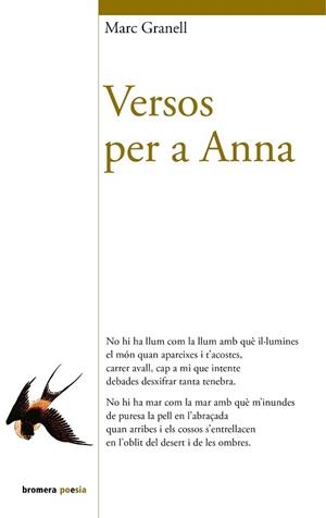VERSOS PER A ANNA (POESIA 31) | 9788476607862 | GRANELL, MARC | Llibreria Aqualata | Comprar llibres en català i castellà online | Comprar llibres Igualada