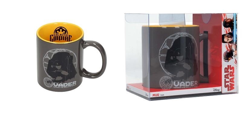 STAR WARS TAZA DARTH VADER GRIS-AMARILLA CERAMICA  | 8435450213229 | Llibreria Aqualata | Comprar libros en catalán y castellano online | Comprar libros Igualada