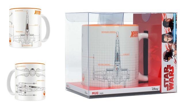 STAR WARS TAZA X-WING BLUEPRINT BLANCA-NARANJA CERAMICA  | 8435450213311 | Llibreria Aqualata | Comprar llibres en català i castellà online | Comprar llibres Igualada