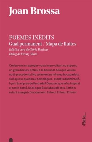 POEMES INÈDITS | 9788416738243 | BROSSA I CUERVO, JOAN | Llibreria Aqualata | Comprar llibres en català i castellà online | Comprar llibres Igualada