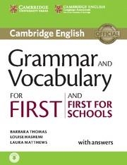 GRAMMAR AND VOCABULARY FOR FIRST AND FIRST FOR SCHOOLS BOOK WITH ANSWERS AND AUD | 9781107481060 | THOMAS,BARBARA / HASHEMI,LOUISE / MATTHEWS,LAURA | Llibreria Aqualata | Comprar llibres en català i castellà online | Comprar llibres Igualada