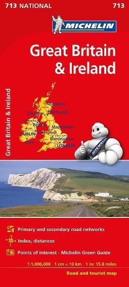 GRAN BRETAÑA IRLANDA MAPA NATIONAL 713 | 9782067170278 | VARIOS AUTORES | Llibreria Aqualata | Comprar libros en catalán y castellano online | Comprar libros Igualada