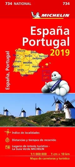 ESPAÑA - PORTUGAL MAPA (NATIONAL 734) | 9782067236707 | MICHELIN | Llibreria Aqualata | Comprar libros en catalán y castellano online | Comprar libros Igualada