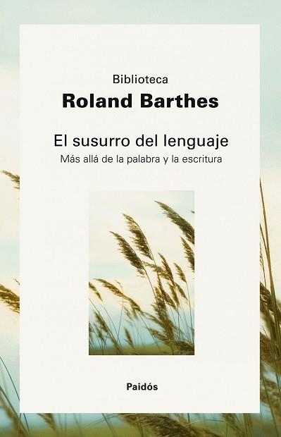 SUSURRO DEL LENGUAJE, EL | 9788449322754 | BARTHES, ROLAND | Llibreria Aqualata | Comprar libros en catalán y castellano online | Comprar libros Igualada