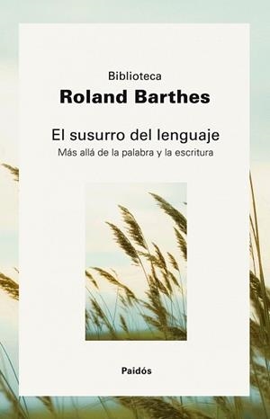 SUSURRO DEL LENGUAJE, EL | 9788449322754 | BARTHES, ROLAND | Llibreria Aqualata | Comprar llibres en català i castellà online | Comprar llibres Igualada