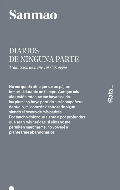 DIARIOS DE NINGUNA PARTE | 9788416738076 | SANMAO | Llibreria Aqualata | Comprar libros en catalán y castellano online | Comprar libros Igualada