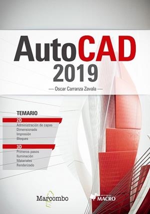 AUTOCAD 2019 | 9788426727091 | CARRANZA ZAVALA, OSCAR | Llibreria Aqualata | Comprar llibres en català i castellà online | Comprar llibres Igualada