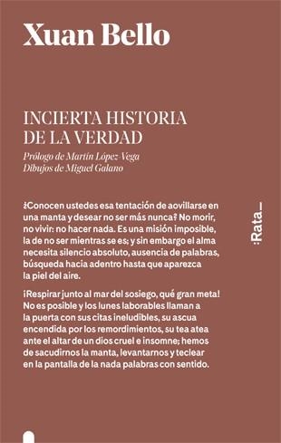 INCIERTA HISTORIA DE LA VERDAD | 9788416738205 | BELLO, XUAN | Llibreria Aqualata | Comprar libros en catalán y castellano online | Comprar libros Igualada