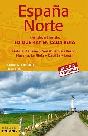 ESPAÑA NORTE MAPA DE CARRETERAS 1:340.000 - (DESPLEGABLE) | 9788491581659 | ANAYA TOURING | Llibreria Aqualata | Comprar libros en catalán y castellano online | Comprar libros Igualada