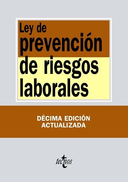 LEY DE PREVENCIÓN DE RIESGOS LABORALES | 9788430973729 | EDITORIAL TECNOS | Llibreria Aqualata | Comprar libros en catalán y castellano online | Comprar libros Igualada