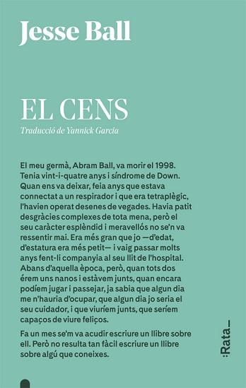 CENS, EL | 9788416738298 | BALL, JESSE | Llibreria Aqualata | Comprar llibres en català i castellà online | Comprar llibres Igualada