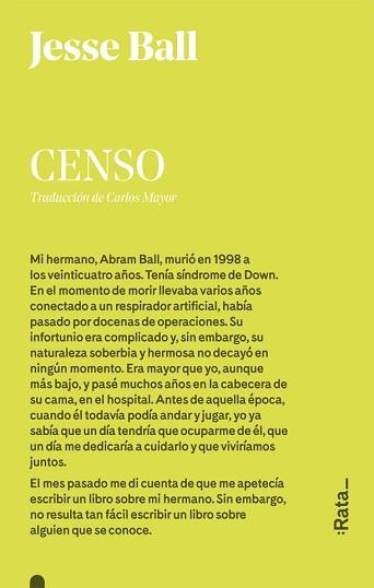 CENSO | 9788416738304 | BALL, JESSE | Llibreria Aqualata | Comprar llibres en català i castellà online | Comprar llibres Igualada