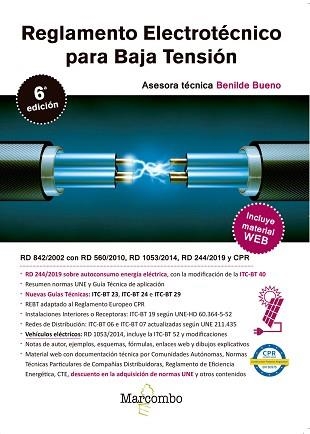 REGLAMENTO ELECTROTÉCNICO PARA BAJA TENSIÓN 6ª ED. | 9788426727930 | BUENO GONZALEZ, BENILDE | Llibreria Aqualata | Comprar libros en catalán y castellano online | Comprar libros Igualada