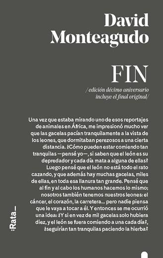 FIN | 9788416738557 | MONTEAGUDO, DAVID | Llibreria Aqualata | Comprar libros en catalán y castellano online | Comprar libros Igualada