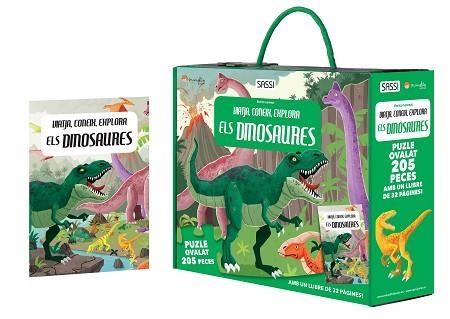 DINOSAURES, ELS. CAIXA AMB LLIBRE + TRENCACLOSQUES OVAL DE 205 PECES | 9788417299835 | AA.VV. | Llibreria Aqualata | Comprar libros en catalán y castellano online | Comprar libros Igualada