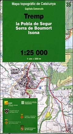 MAPA TOPOGRÀFIC DE CATALUNYA 1:25 000. CAPITALS COMARCALS. 35 - TREMP | 9788439394990 | Llibreria Aqualata | Comprar llibres en català i castellà online | Comprar llibres Igualada