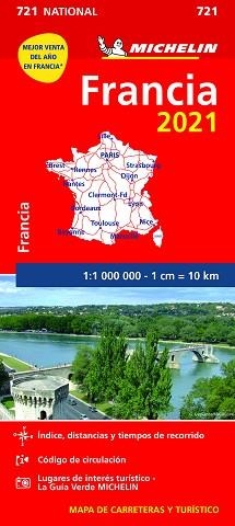 FRANCIA (MAPA NATIONAL 721 ED 2021) | 9782067249363 | VARIOS AUTORES | Llibreria Aqualata | Comprar libros en catalán y castellano online | Comprar libros Igualada