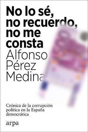 NO LO SÉ, NO RECUERDO, NO ME CONSTA | 9788418741012 | PÉREZ MEDINA, ALFONSO | Llibreria Aqualata | Comprar llibres en català i castellà online | Comprar llibres Igualada