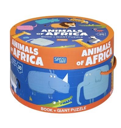 ANIMALES DE AFRICA, LOS. CAJAS REDONDAS. CON PUZZLE EDIC. ILUSTRADO (ESPAÑOL) | 9788418127489 | M. GAULE | Llibreria Aqualata | Comprar llibres en català i castellà online | Comprar llibres Igualada